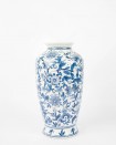 Blue vase with flowers