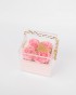 Forever roses pink in plexiglass bag