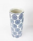 Cylindrical blue vase